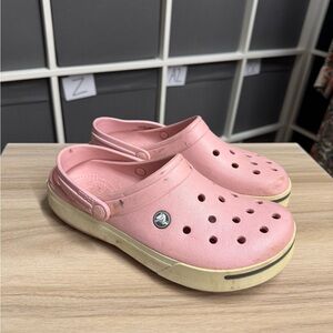 CROCS Light Pink Clogs with Strap
